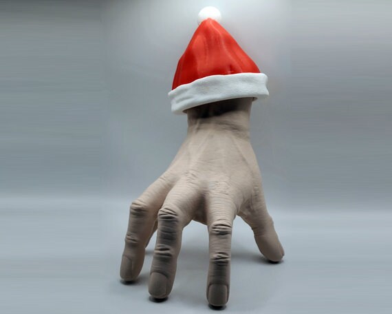 Life-size Thing from Addams Family with Removable Santa Hat - Christmas Santa Thing Hand - 3D Printed Prop