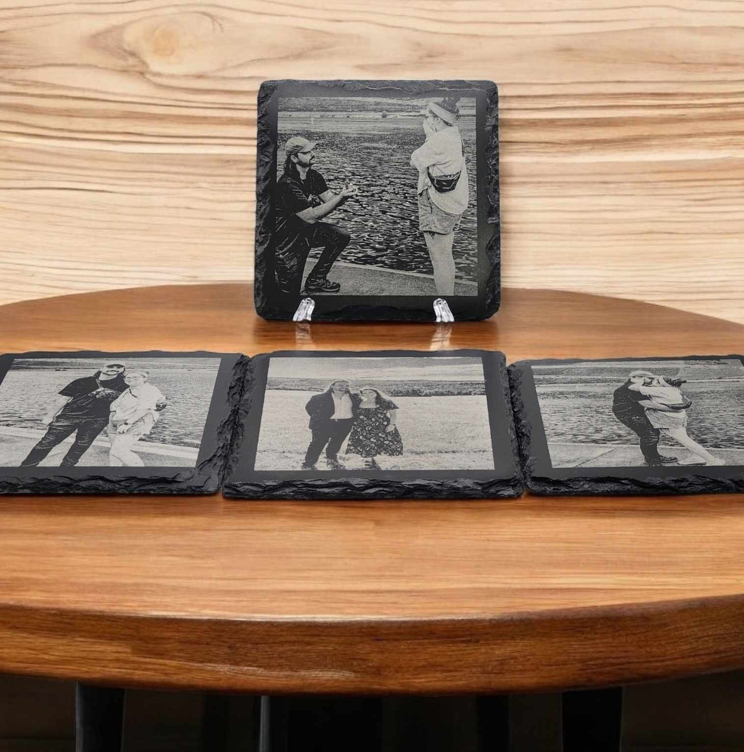 Slate Engraved Photo Plaque 4"