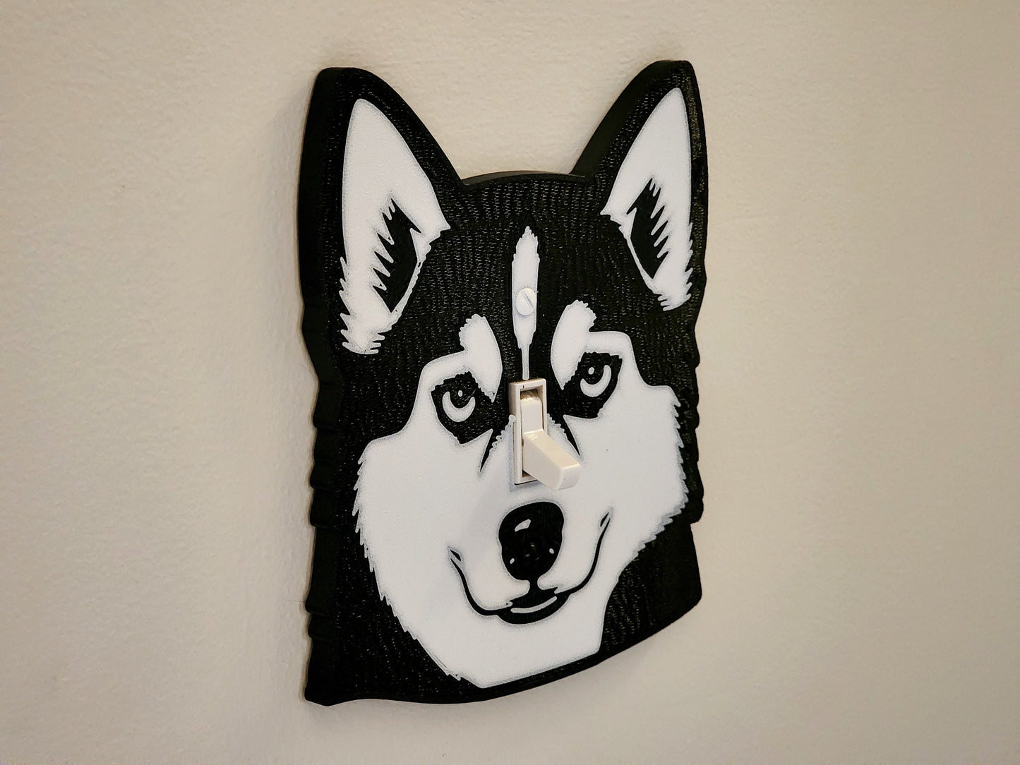 Siberian Husky Light Switch Cover Home Wall Art Puppy Switch Plate Single Toggle Switch