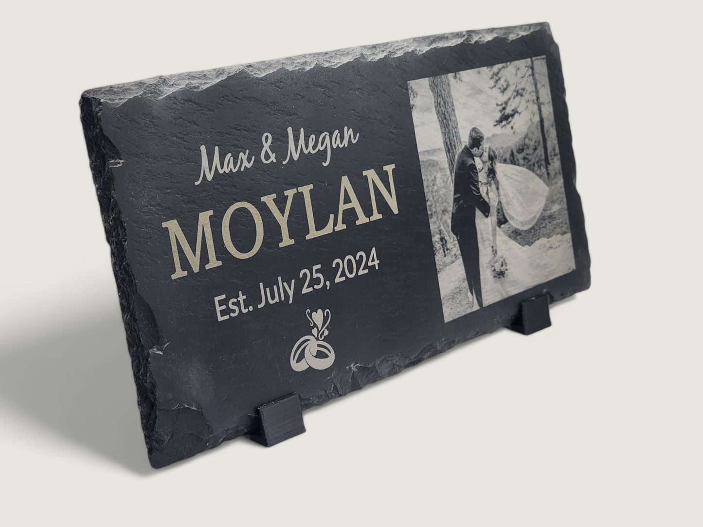 Wedding Plaque 10" Natural Slate