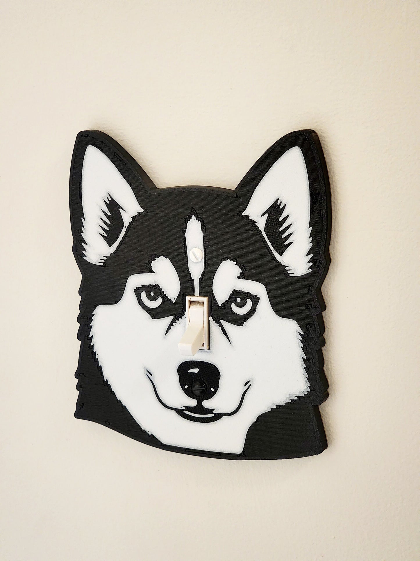 Siberian Husky Light Switch Cover Home Wall Art Puppy Switch Plate Single Toggle Switch