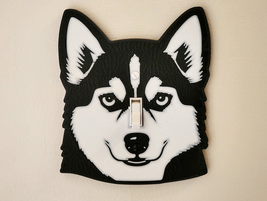 Siberian Husky Light Switch Cover Home Wall Art Puppy Switch Plate Single Toggle Switch