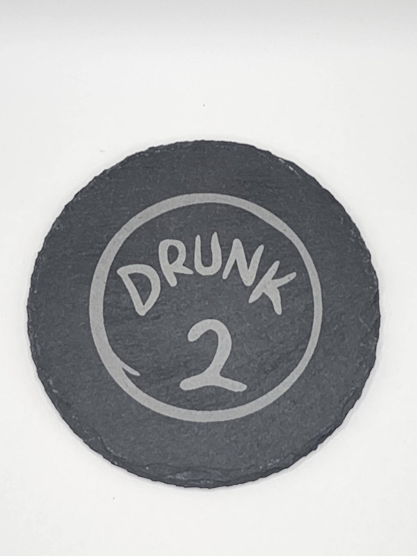 Drunk 1 Drunk 2 Slate Coasters, Natural Rock Unfinished, Home Decor, Drinkware, Housewarming Gift, Coffee Beer Bar Drink Coaster, Stone