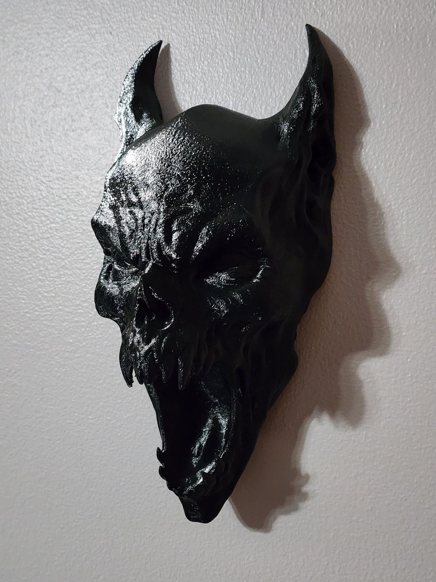 Scary Man Bat Halloween Decor 3D Printed Wall Art Statue Head