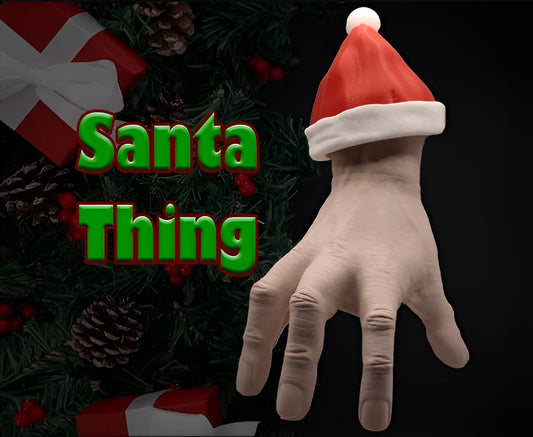 Life-size Thing from Addams Family with Removable Santa Hat - Christmas Santa Thing Hand - 3D Printed Prop