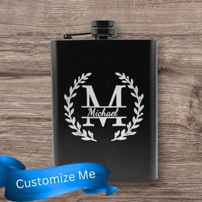 Personalized Monogram Flask - Wedding Gifts