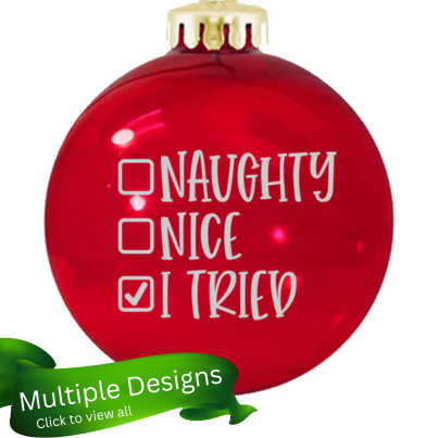 Funny Christmas Glass Ornaments