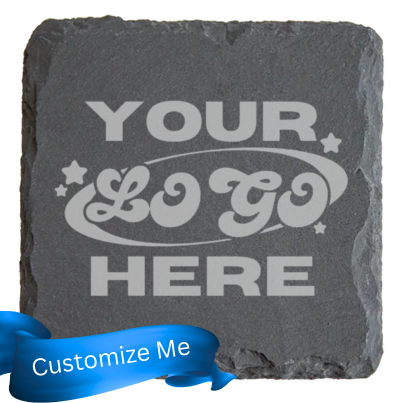 Personalized Engraved Promotional Coasters 4" Natural Slate