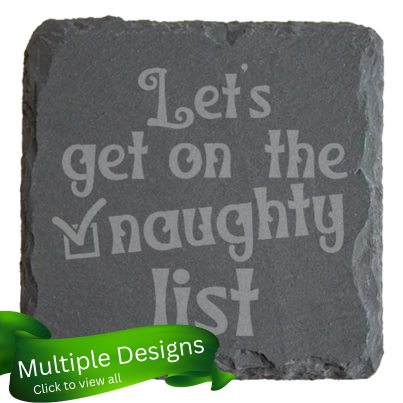 Naughty Christmas Sayings Coaster Collection