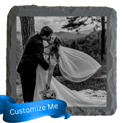 Slate Engraved Photo Plaque 4"