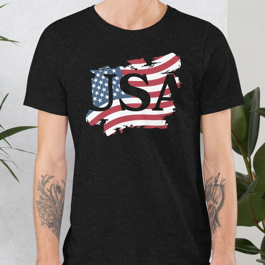 American Flag USA Cutout Shirt