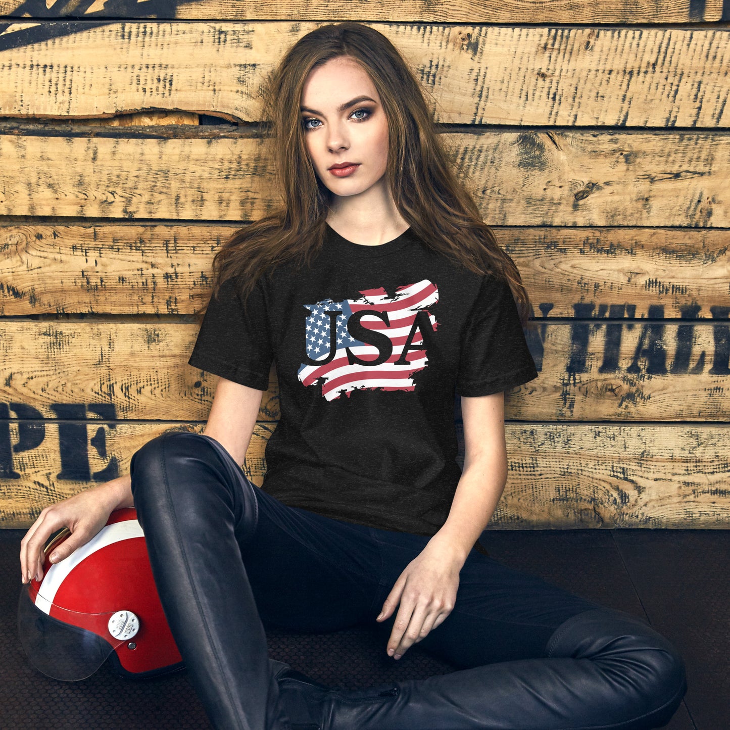 American Flag USA Cutout Shirt